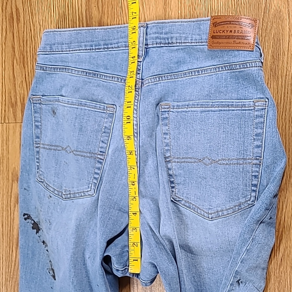 LUCKY BRAND 410 ATHLETIC STRIGHT 36x30 MENS PRE-OWNED MECHANIC WORK STRECH JEANS - Picture 4 of 8